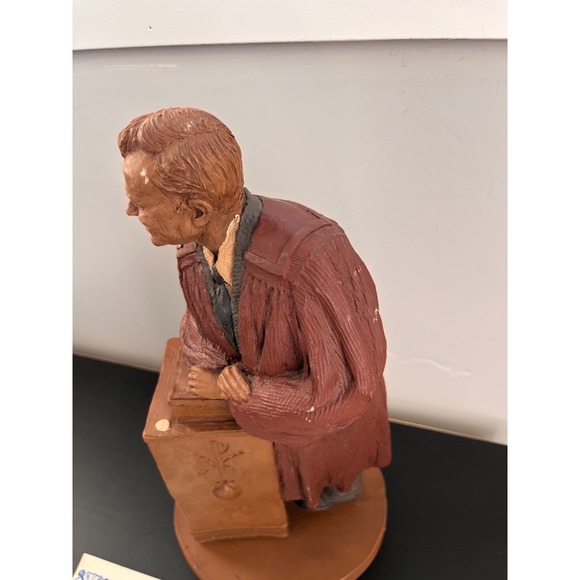 Tom Clark Gnome PARSON PATTERSON Large Sculpture #31 Minister Religious COA 1984 - Picture 9 of 9